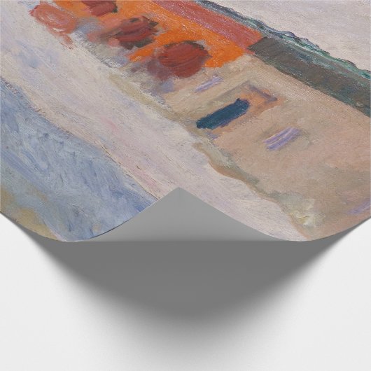 Claude Monet - Norwegen, Rote Häuser in Bjornegaar Geschenkpapier (Ecke)