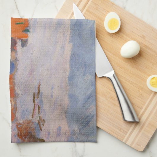 Claude Monet - Norwegen, Rote Häuser in Bjornegaar Geschirrtuch (Viertel Falte)