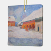 Claude Monet - Norwegen, Rote Häuser in Bjornegaar Keramikornament (Links)