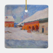 Claude Monet - Norwegen, Rote Häuser in Bjornegaar Keramikornament (Rückseite)