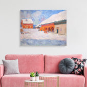 Claude Monet - Norwegen, Rote Häuser in Bjornegaar Leinwanddruck (Insitu (Wohnzimmer))