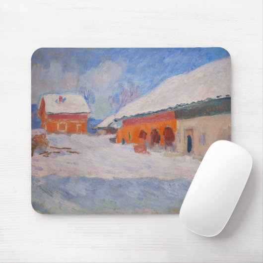 Claude Monet - Norwegen, Rote Häuser in Bjornegaar Mousepad (Mit Mouse)