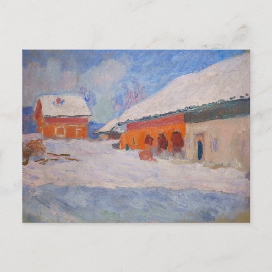 Claude Monet - Norwegen, Rote Häuser in Bjornegaar Postkarte (Vorderseite)