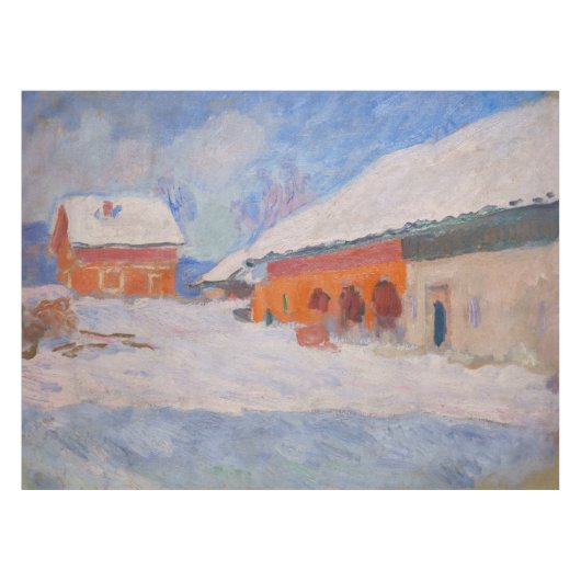 Claude Monet - Norwegen, Rote Häuser in Bjornegaar Tischdecke (Vorderseite (Horizontal))