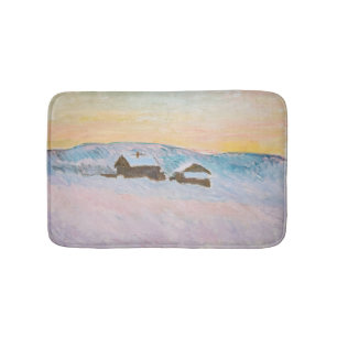 Claude Monet - Norwegische Landschaft, Blaue Häuse Badematte