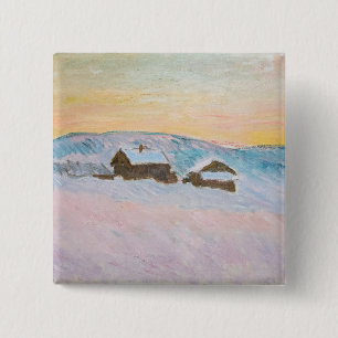 Claude Monet - Norwegische Landschaft, Blaue Häuse Button