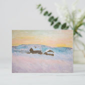 Claude Monet - Norwegische Landschaft, Blaue Häuse Dankeskarte (Stehend Vorderseite)