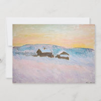 Claude Monet - Norwegische Landschaft, Blaue Häuse