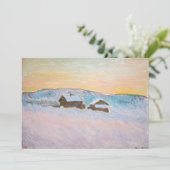 Claude Monet - Norwegische Landschaft, Blaue Häuse Einladung (Stehend Vorderseite)