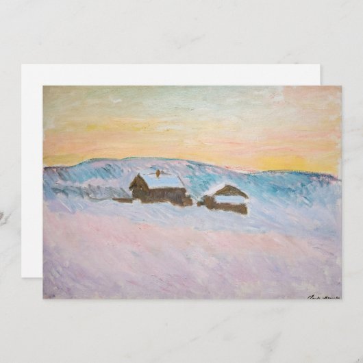 Claude Monet - Norwegische Landschaft, Blaue Häuse Einladung (Vorne/Hinten)