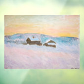 Claude Monet - Norwegische Landschaft, Blaue Häuse Fensteraufkleber (Blatt 3)