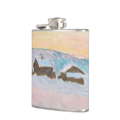 Claude Monet - Norwegische Landschaft, Blaue Häuse Flachmann (Links)