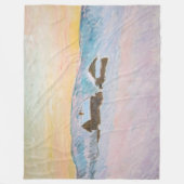 Claude Monet - Norwegische Landschaft, Blaue Häuse Fleecedecke (Vorderseite)