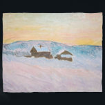 Claude Monet - Norwegische Landschaft, Blaue Häuse Fleecedecke<br><div class="desc">Norwegen Landschaft, Blaue Häuser / Paysage de Norvege, Les Maisons Bleues von Claude Monet 1895</div>