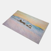 Claude Monet - Norwegische Landschaft, Blaue Häuse Fußmatte (Schrägansicht)