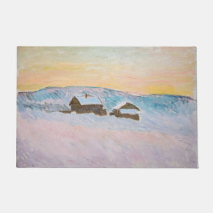 Claude Monet - Norwegische Landschaft, Blaue Häuse Fußmatte