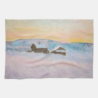 Claude Monet - Norwegische Landschaft, Blaue Häuse