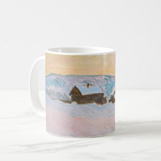 Claude Monet - Norwegische Landschaft, Blaue Häuse Kaffeetasse (Vorderseite Links)