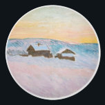 Claude Monet - Norwegische Landschaft, Blaue Häuse Keramikknauf<br><div class="desc">Norwegen Landschaft,  Blaue Häuser / Paysage de Norvege,  Les Maisons Bleues von Claude Monet 1895</div>