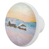 Claude Monet - Norwegische Landschaft, Blaue Häuse Keramikknauf (Rechts)