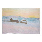 Claude Monet - Norwegische Landschaft, Blaue Häuse Kissenbezug (Vorderseite)
