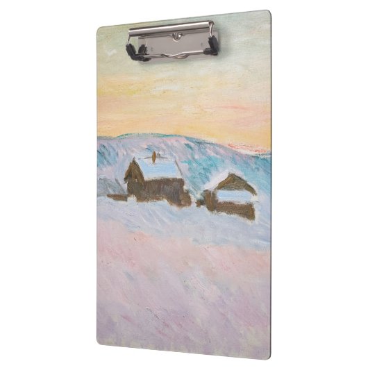 Claude Monet - Norwegische Landschaft, Blaue Häuse Klemmbrett (Links)
