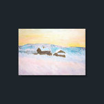 Claude Monet - Norwegische Landschaft, Blaue Häuse Leinwanddruck<br><div class="desc">Norwegen Landschaft,  Blaue Häuser / Paysage de Norvege,  Les Maisons Bleues von Claude Monet 1895</div>