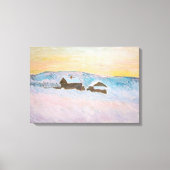 Claude Monet - Norwegische Landschaft, Blaue Häuse Leinwanddruck (Vorderseite)