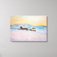 Claude Monet - Norwegische Landschaft, Blaue Häuse