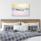 Claude Monet - Norwegische Landschaft, Blaue Häuse Leinwanddruck (Insitu (Schlafzimmer))