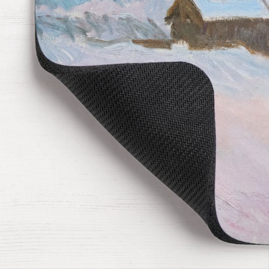 Claude Monet - Norwegische Landschaft, Blaue Häuse Mousepad (Ecke)