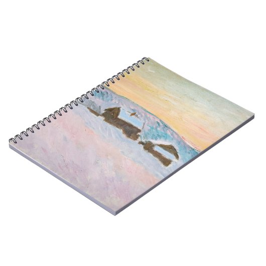 Claude Monet - Norwegische Landschaft, Blaue Häuse Notizblock (Linke Seite)