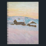 Claude Monet - Norwegische Landschaft, Blaue Häuse Notizblock<br><div class="desc">Norwegen Landschaft,  Blaue Häuser / Paysage de Norvege,  Les Maisons Bleues von Claude Monet 1895</div>