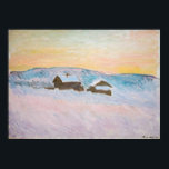 Claude Monet - Norwegische Landschaft, Blaue Häuse Poster<br><div class="desc">Norwegen Landschaft,  Blaue Häuser / Paysage de Norvege,  Les Maisons Bleues von Claude Monet 1895</div>