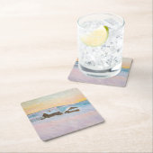 Claude Monet - Norwegische Landschaft, Blaue Häuse Rechteckiger Pappuntersetzer (Vor Ort)