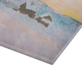 Claude Monet - Norwegische Landschaft, Blaue Häuse Schneidebrett (Ecke)