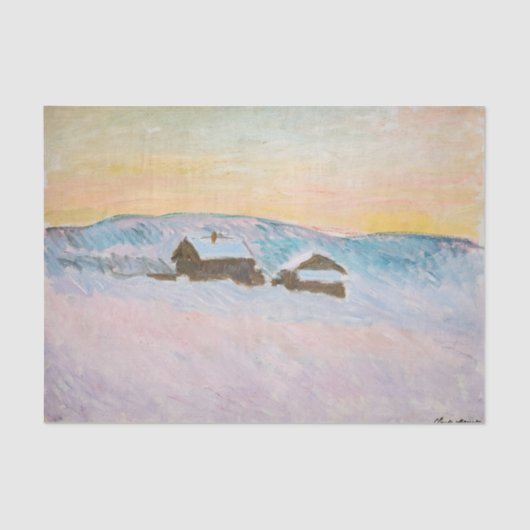 Claude Monet - Norwegische Landschaft, Blaue Häuse Seidenpapier (Vorderseite)