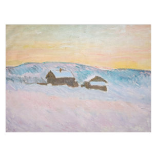 Claude Monet - Norwegische Landschaft, Blaue Häuse Tischdecke