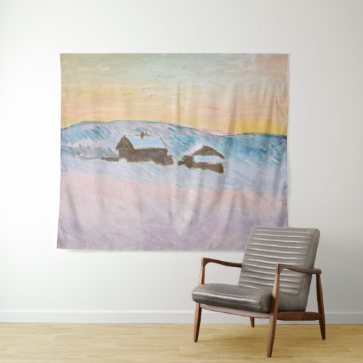 Claude Monet - Norwegische Landschaft, Blaue Häuse Wandteppich (Beispiel (Horizontal))