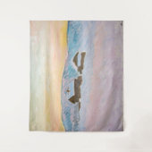 Claude Monet - Norwegische Landschaft, Blaue Häuse Wandteppich (Vorderseite)