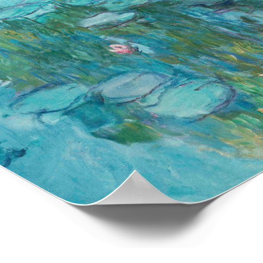 Claude Monet - Nympheas - Gemälde an Lilien Poster (Ecke)