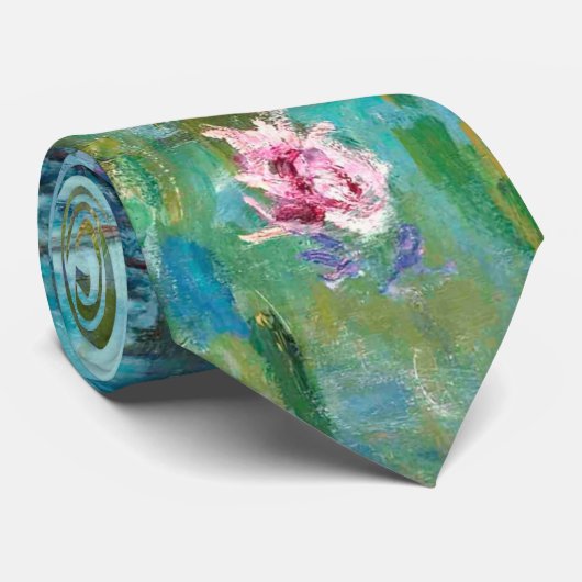 Claude Monet Nympheas Water Lilies Blume Pond Krawatte (Gerollt)