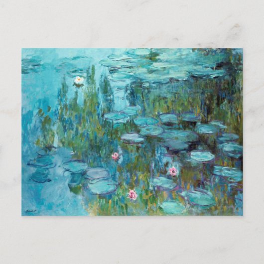 Claude Monet Nympheas Water Lilies Blume Pond Postkarte (Vorderseite)