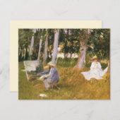 Claude Monet Painting, Edge of a Wood von Sargent (Vorne/Hinten)
