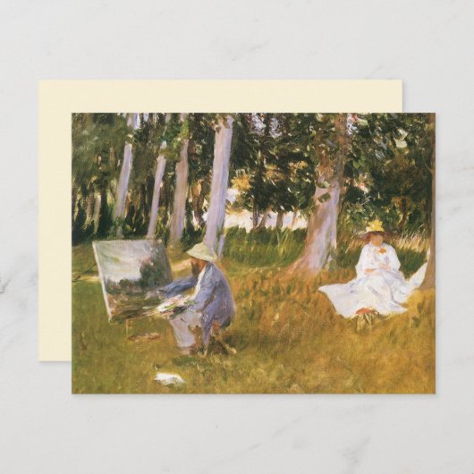 Claude Monet Painting, Edge of a Wood von Sargent (Vorne/Hinten)