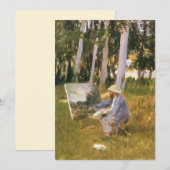 Claude Monet Painting, Edge of a Wood von Sargent (Vorne/Hinten)