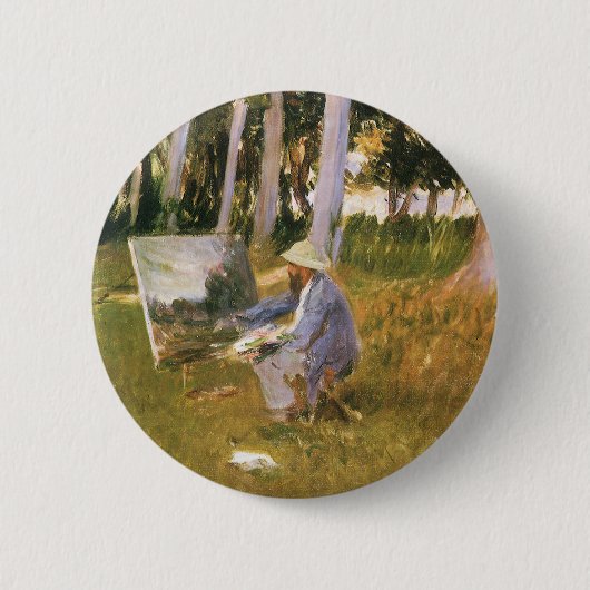 Claude Monet Painting, Edge of a Wood von Sargent Button (Vorderseite)