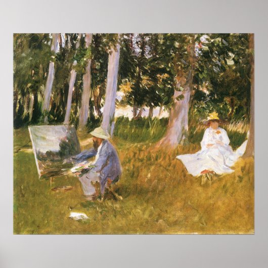 Claude Monet Painting, Edge of a Wood von Sargent Poster (Vorne)