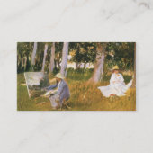 Claude Monet Painting, Edge of a Wood von Sargent Visitenkarte (Rückseite)