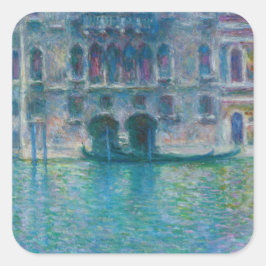 Claude Monet - Palazzo da Mula Quadratischer Aufkleber